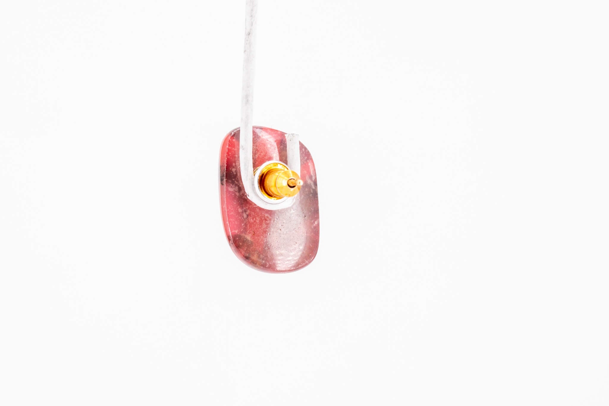 Crimson Stone Tiny Stud - Pearl Moon Creations