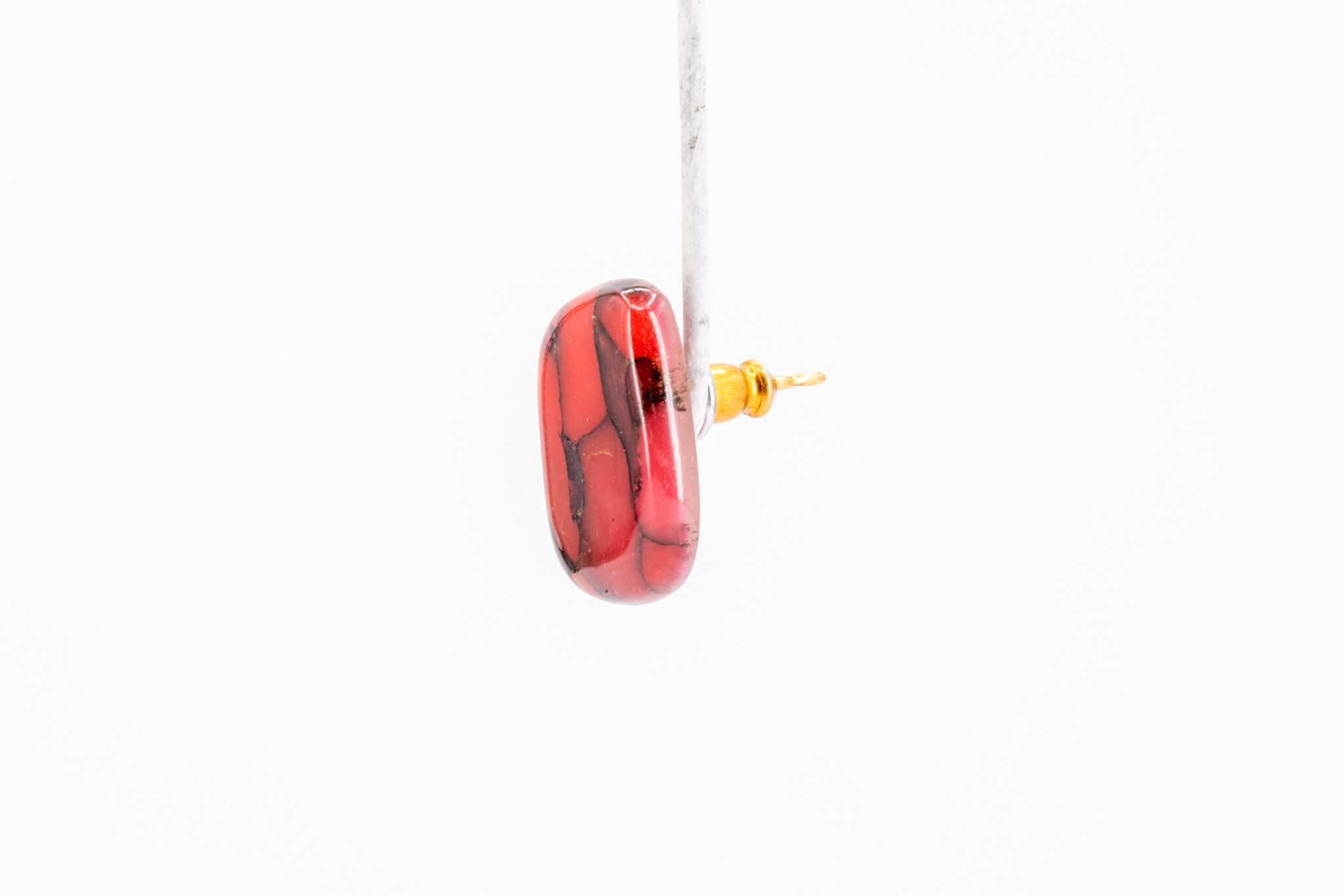 Crimson Stone Tiny Stud - Pearl Moon Creations