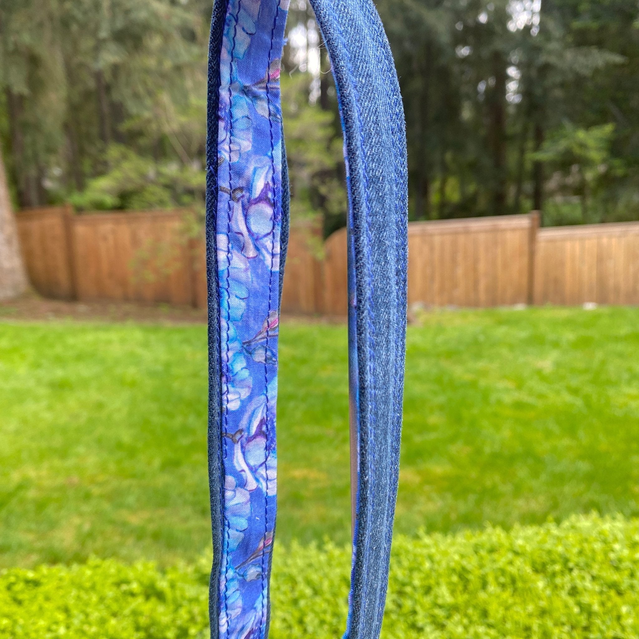 Custom Floral Denim Raelyn Shoulder Bag - Pearl Moon Creations