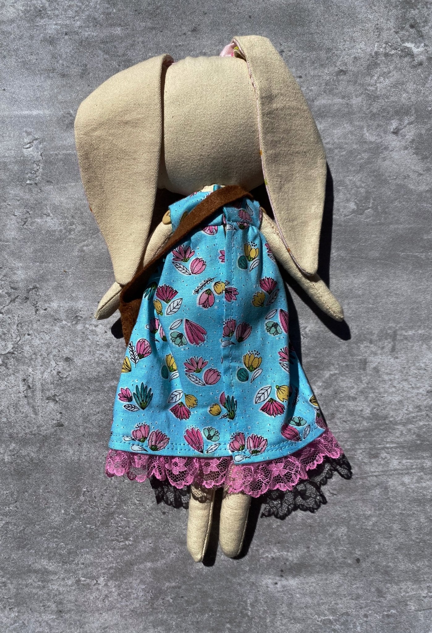 Embroidered Rabbit Doll - Pearl Moon Creations