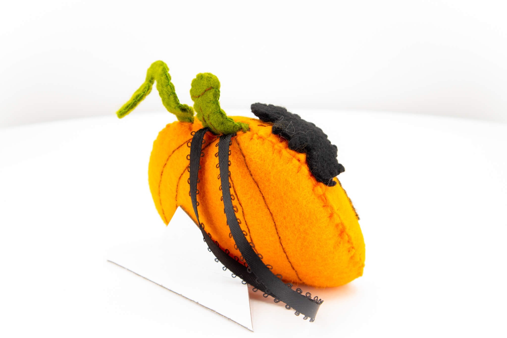 Felt Jack O Lantern Pumpkin Ornament - Pearl Moon Creations