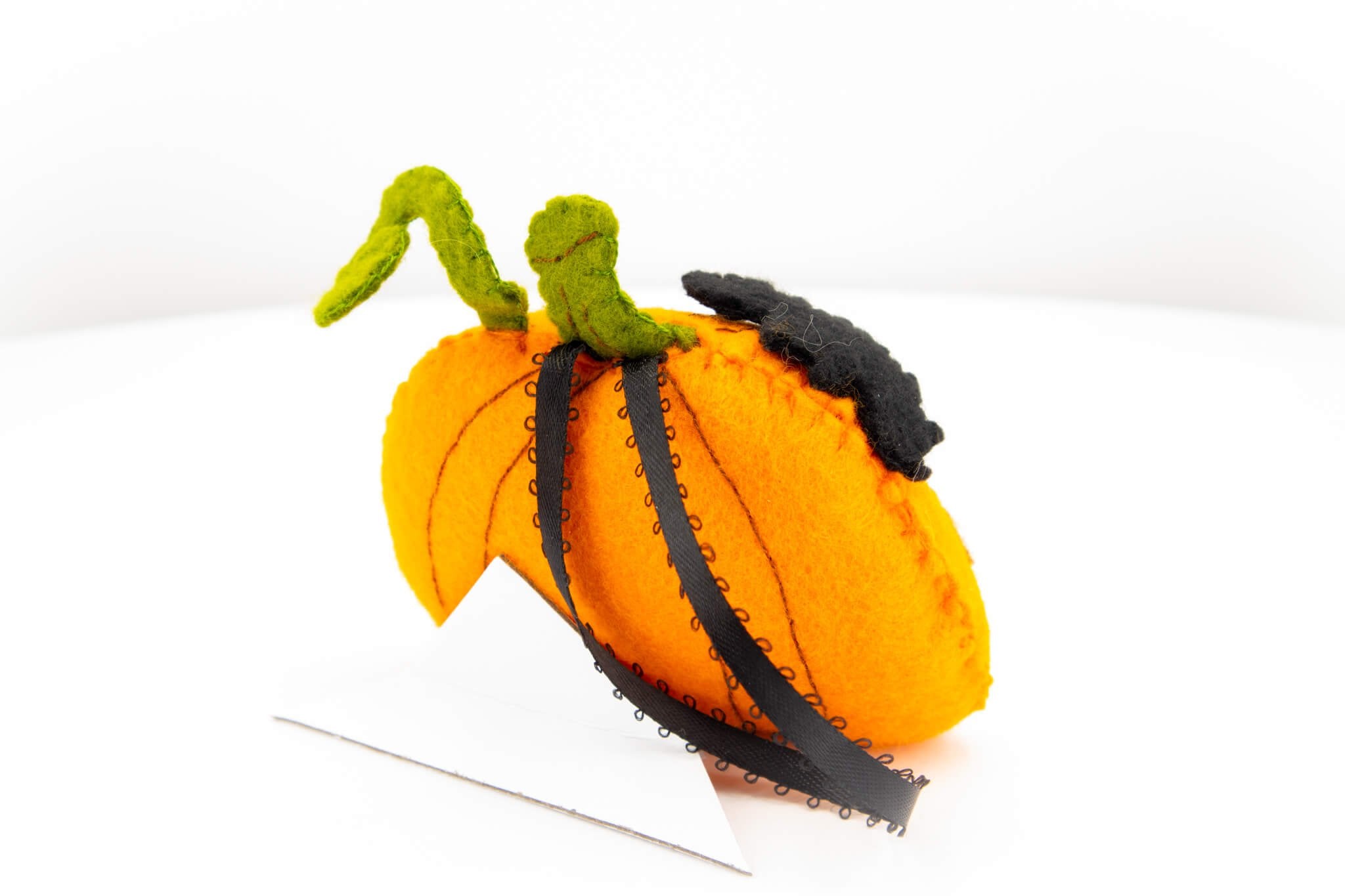 Felt Jack O Lantern Pumpkin Ornament - Pearl Moon Creations