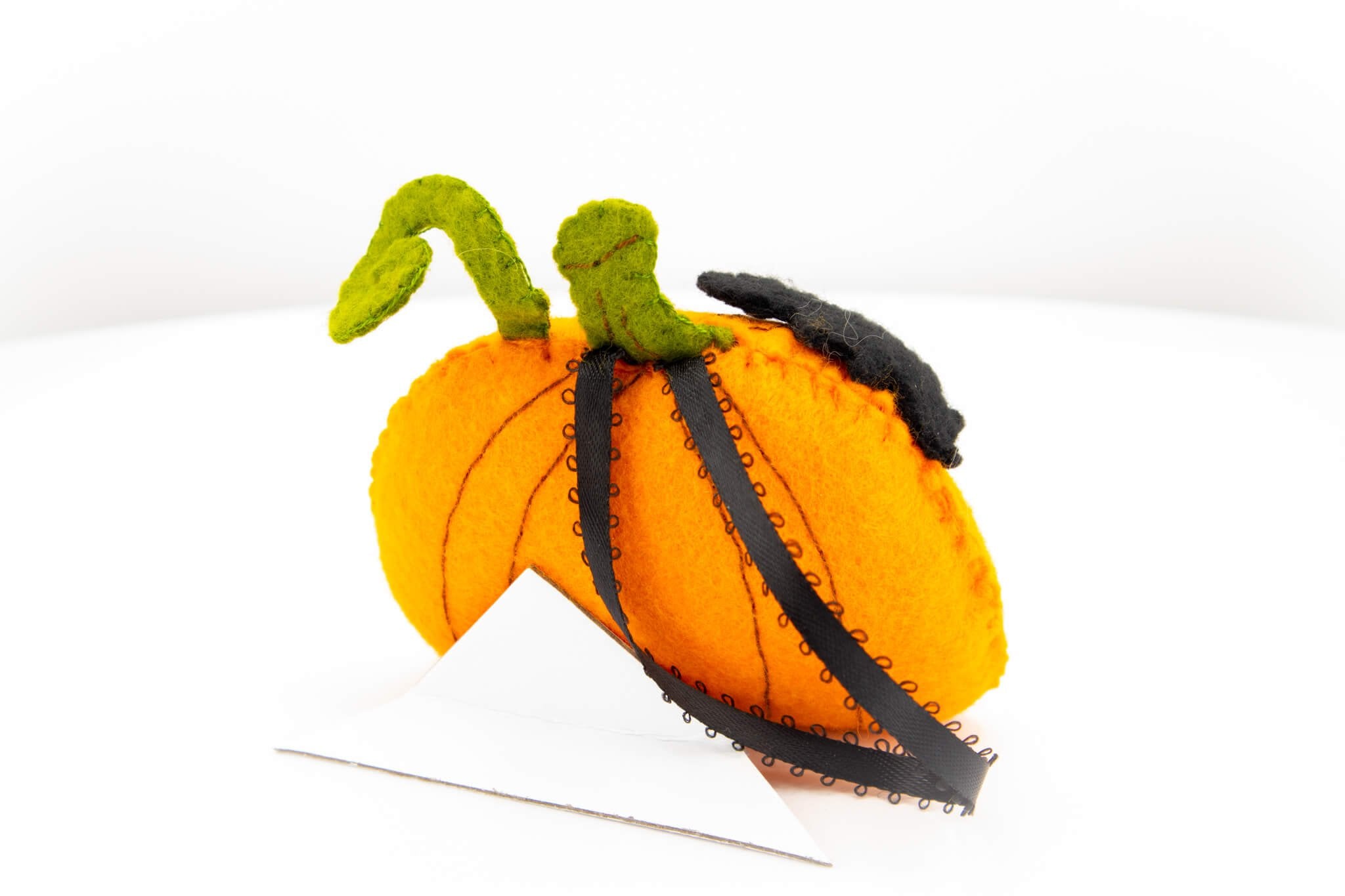 Felt Jack O Lantern Pumpkin Ornament - Pearl Moon Creations