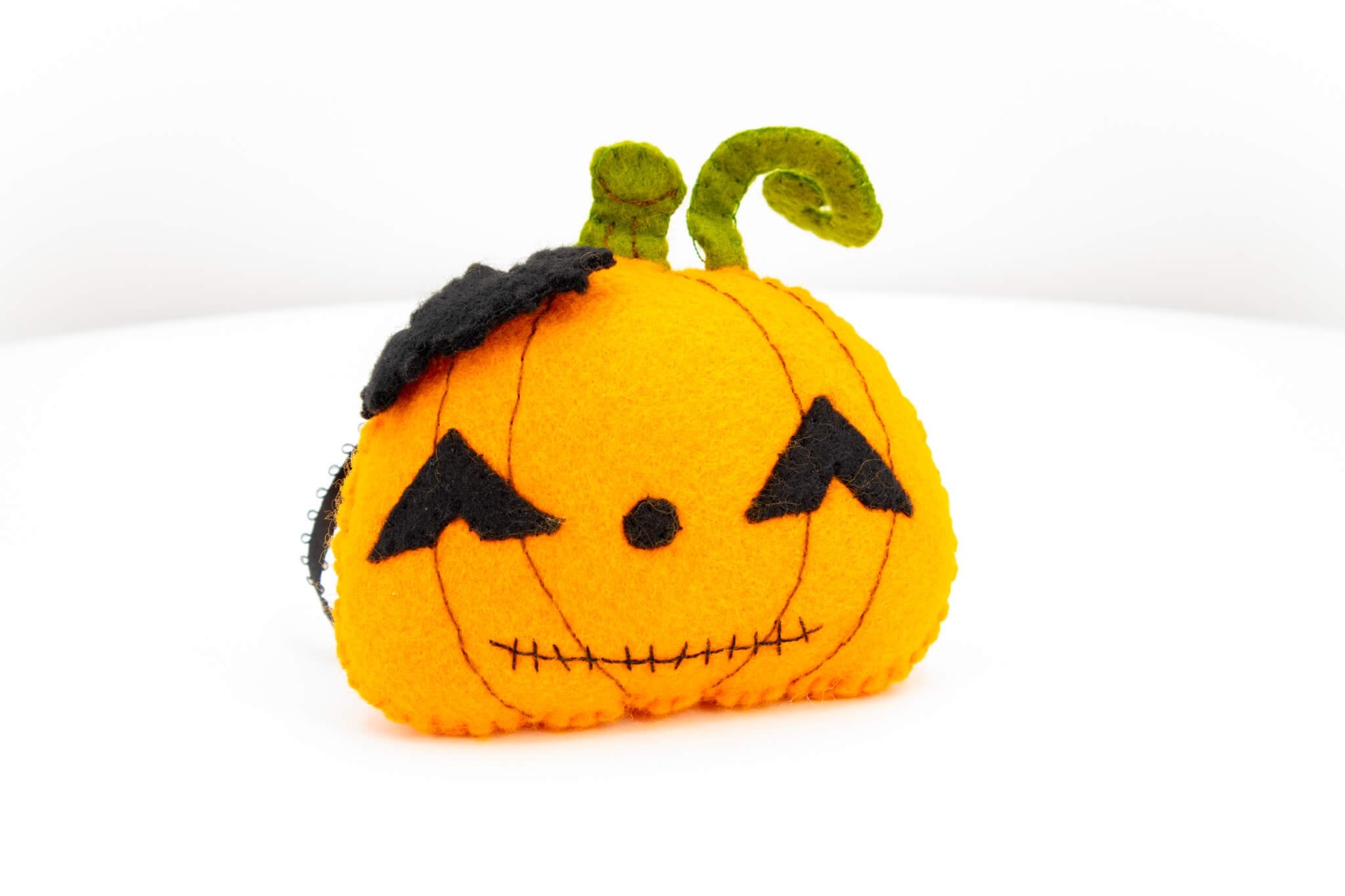 Felt Jack O Lantern Pumpkin Ornament - Pearl Moon Creations