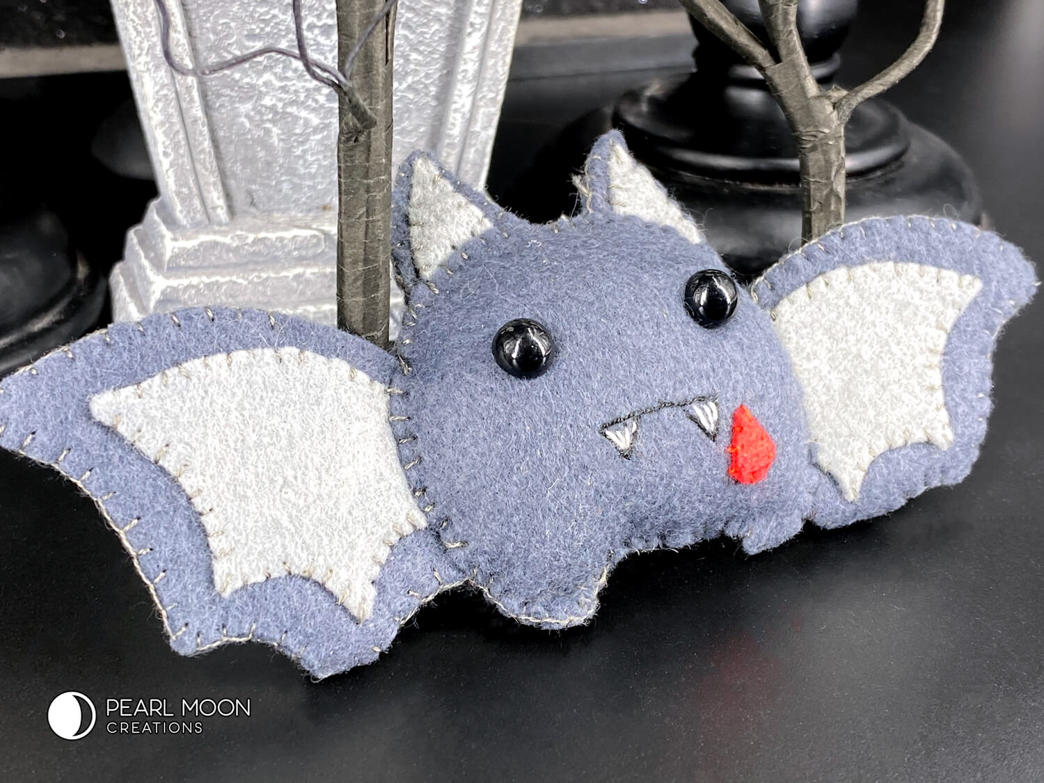 Felt Stuffed Bat - Pearl Moon Creations