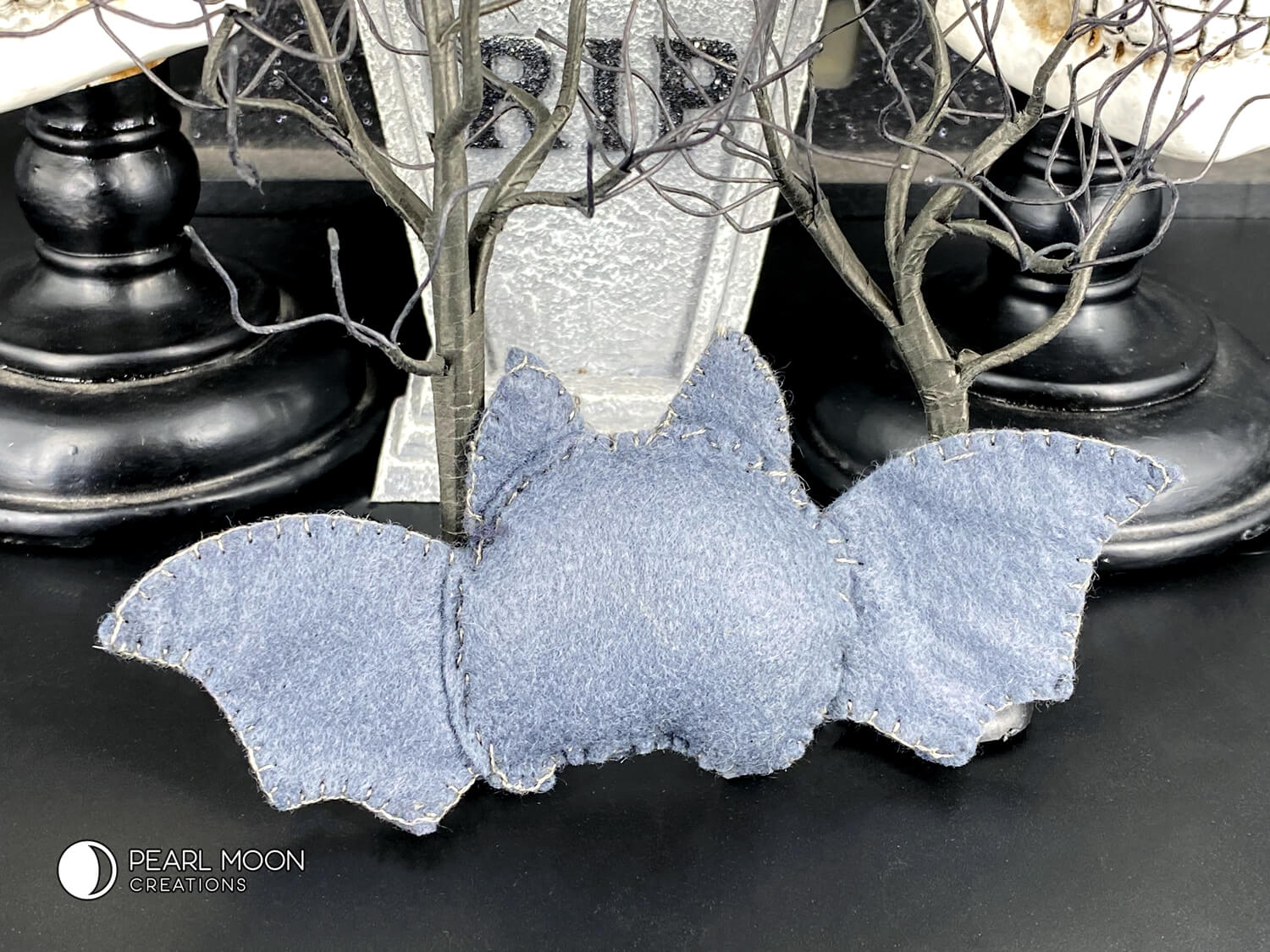 Felt Stuffed Bat - Pearl Moon Creations