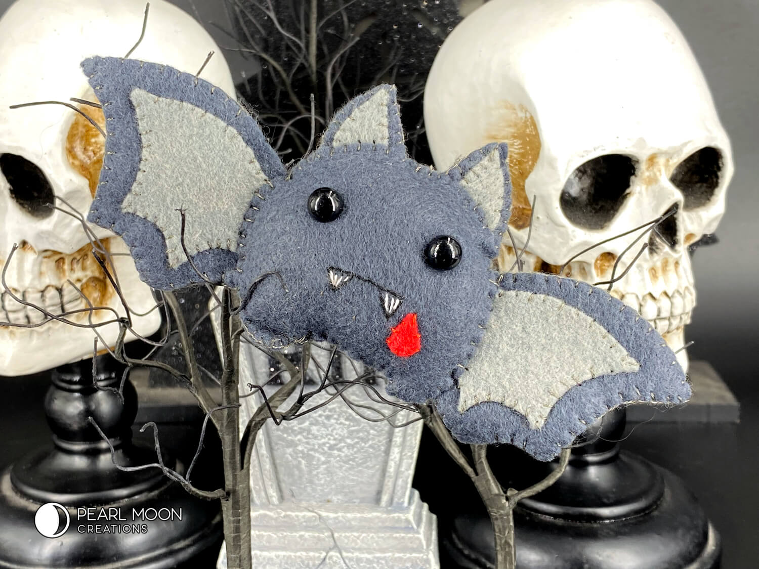 Felt Stuffed Bat - Pearl Moon Creations