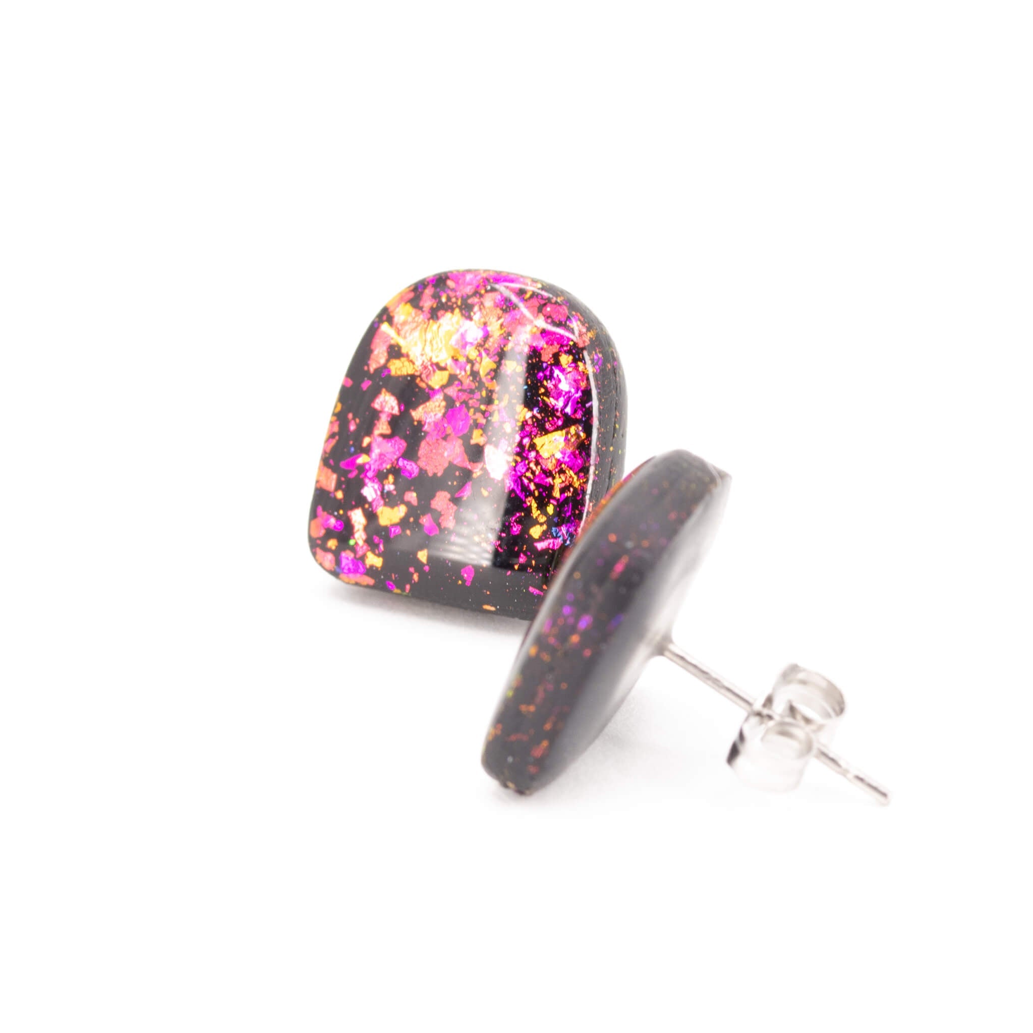 Galaxy Arches Clay Stud Earrings - Pearl Moon Creations