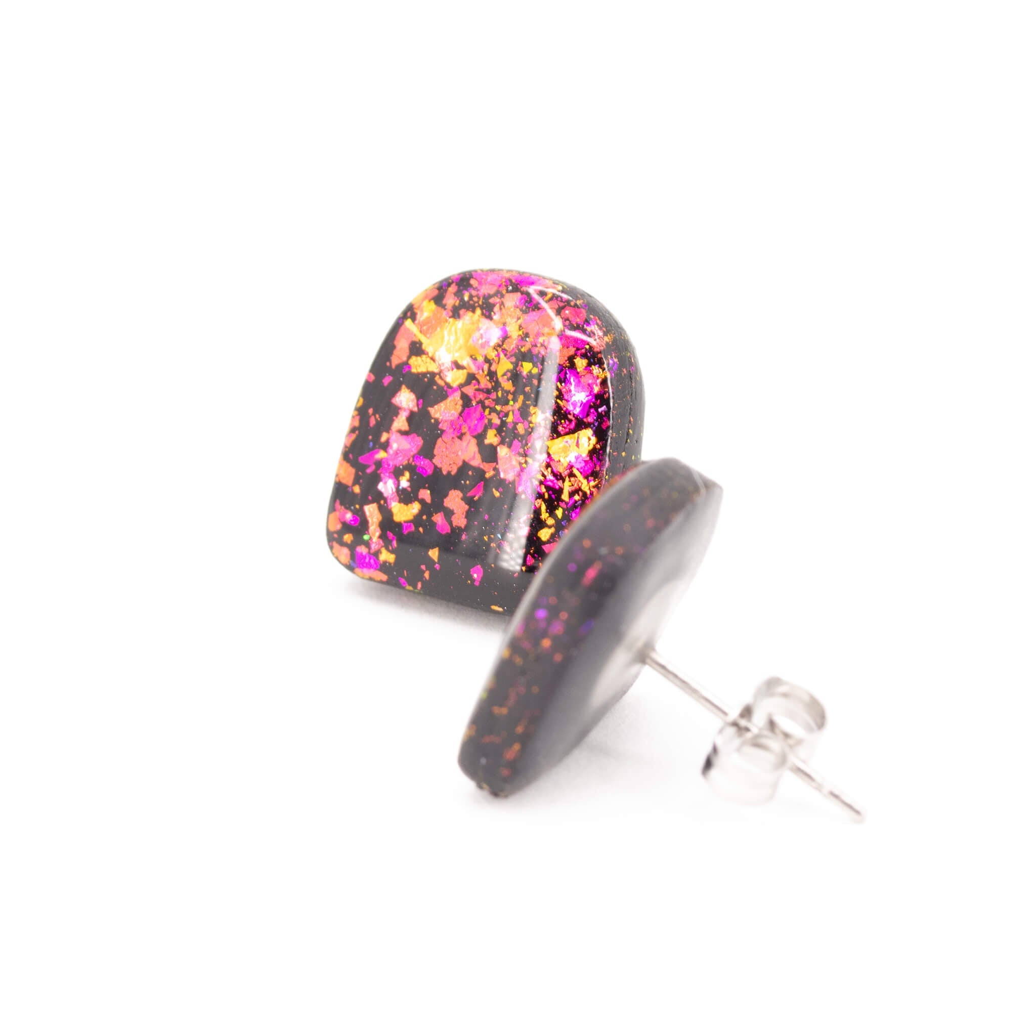 Galaxy Arches Clay Stud Earrings - Pearl Moon Creations