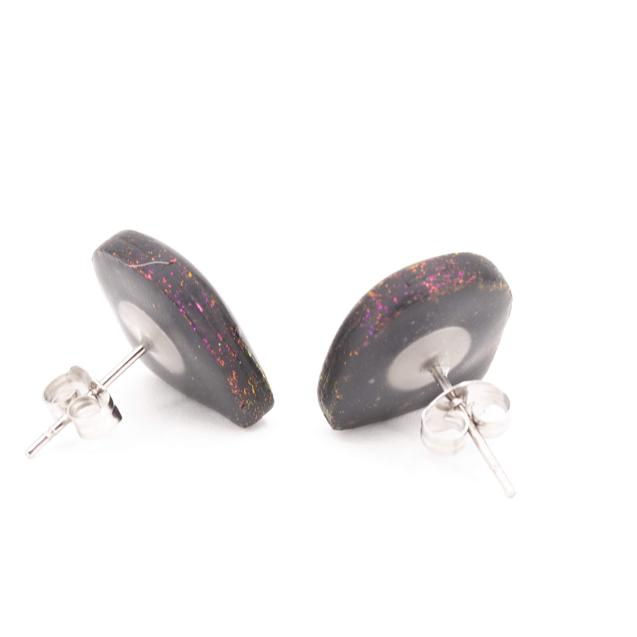 Galaxy Arches Clay Stud Earrings - Pearl Moon Creations