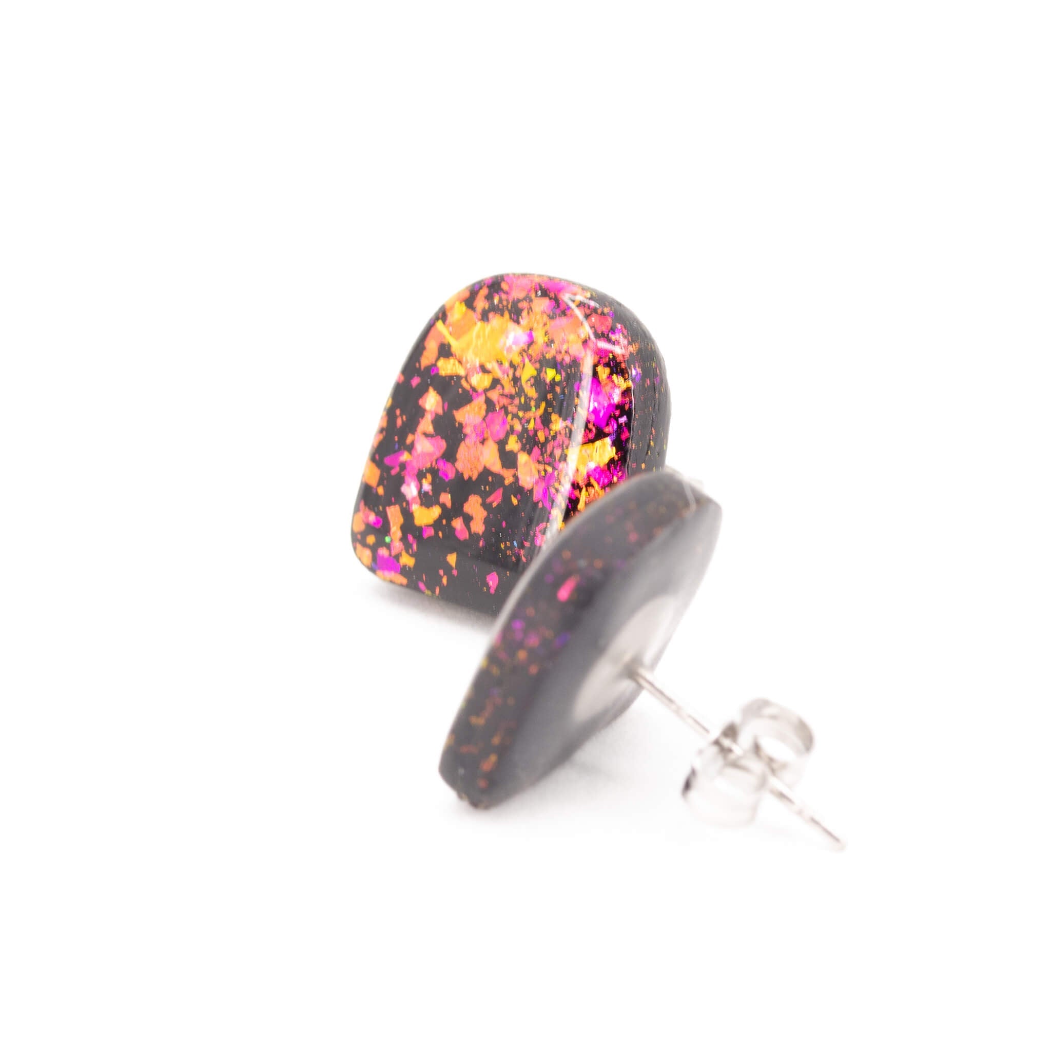 Galaxy Arches Clay Stud Earrings - Pearl Moon Creations