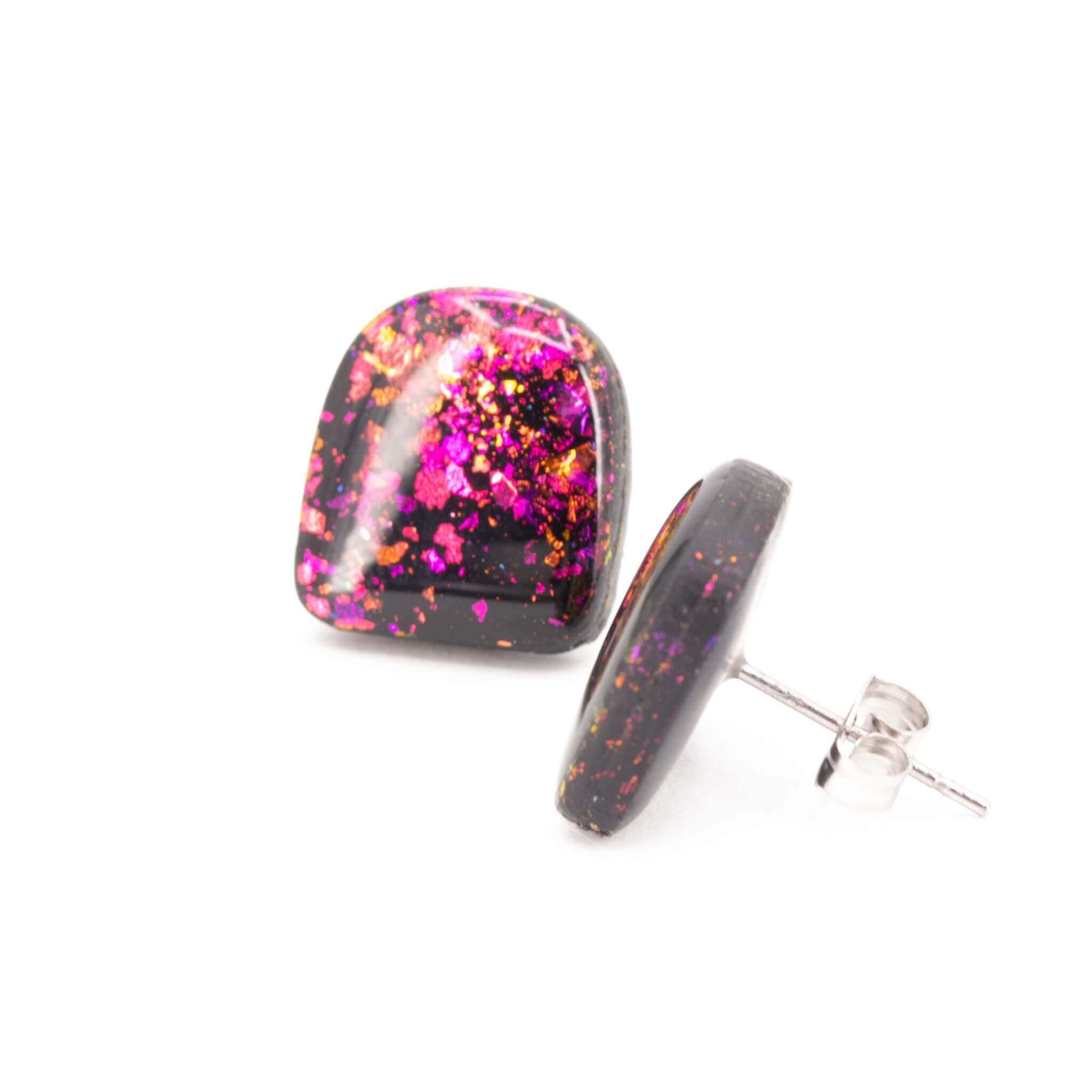 Galaxy Arches Clay Stud Earrings - Pearl Moon Creations