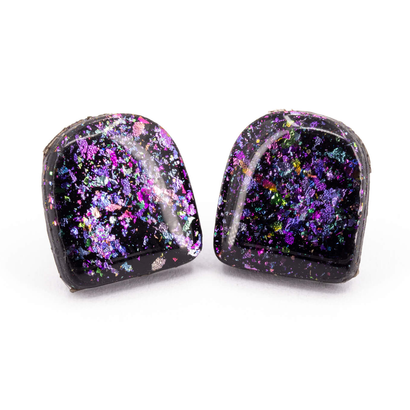 Galaxy Arches Clay Stud Earrings - Pearl Moon Creations
