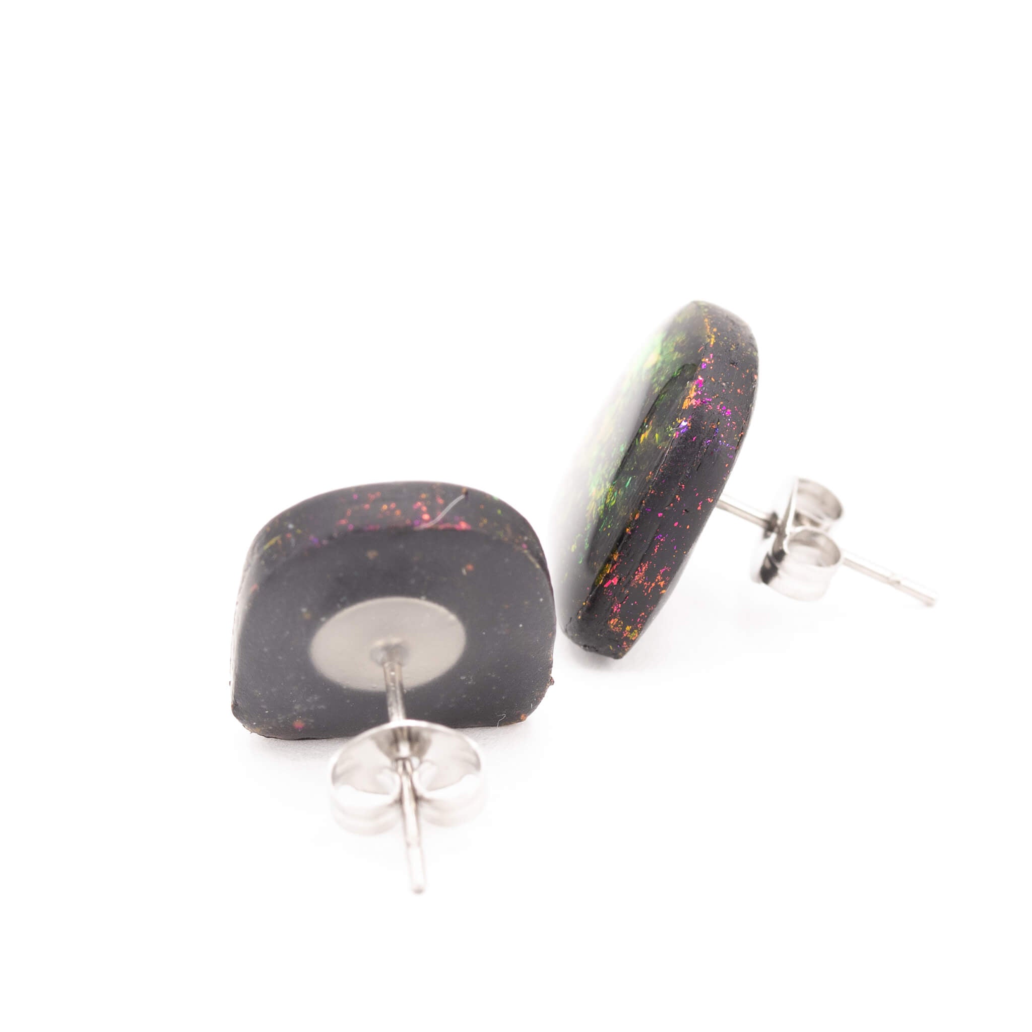 Galaxy Arches Clay Stud Earrings - Pearl Moon Creations