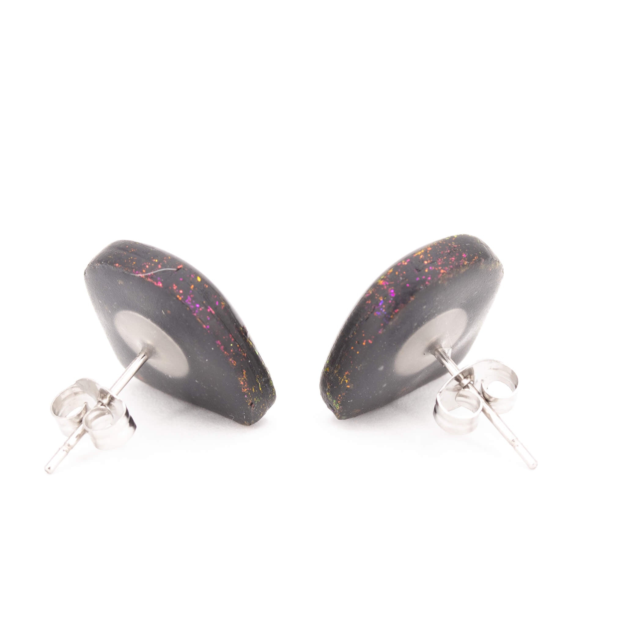 Galaxy Arches Clay Stud Earrings - Pearl Moon Creations