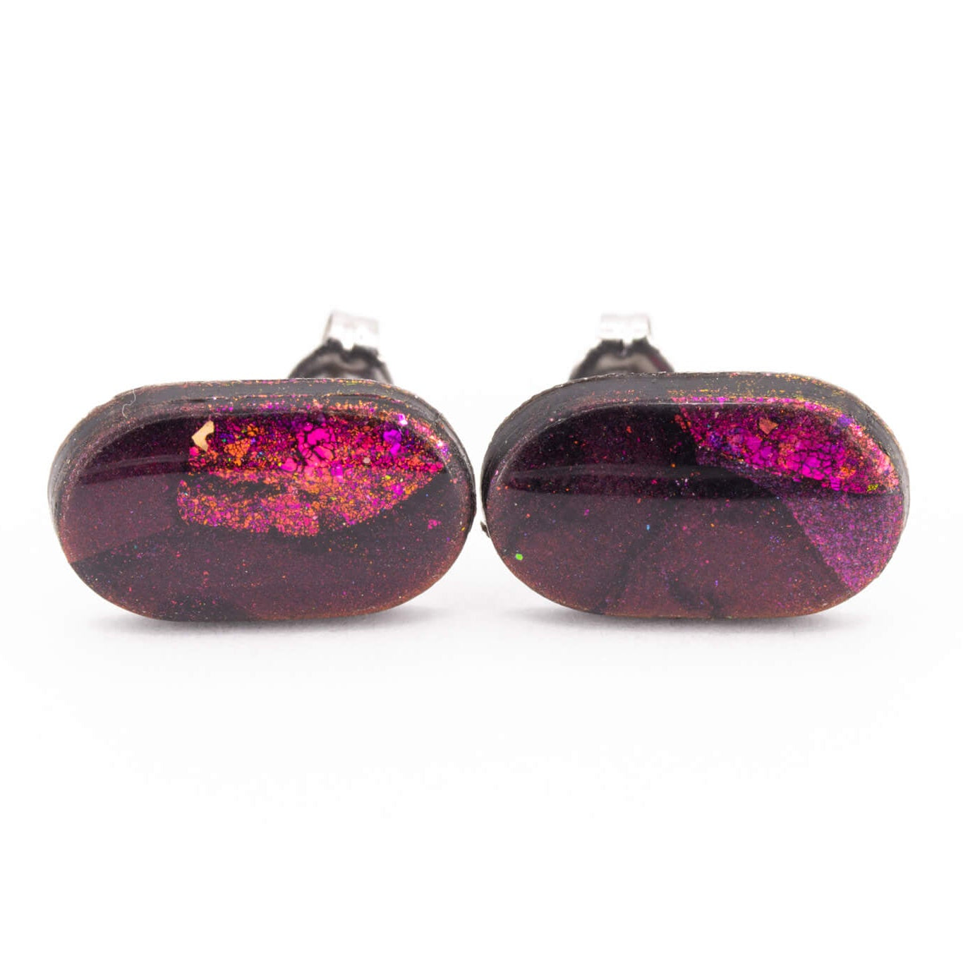Galaxy Pill Stud Earrings - Pearl Moon Creations