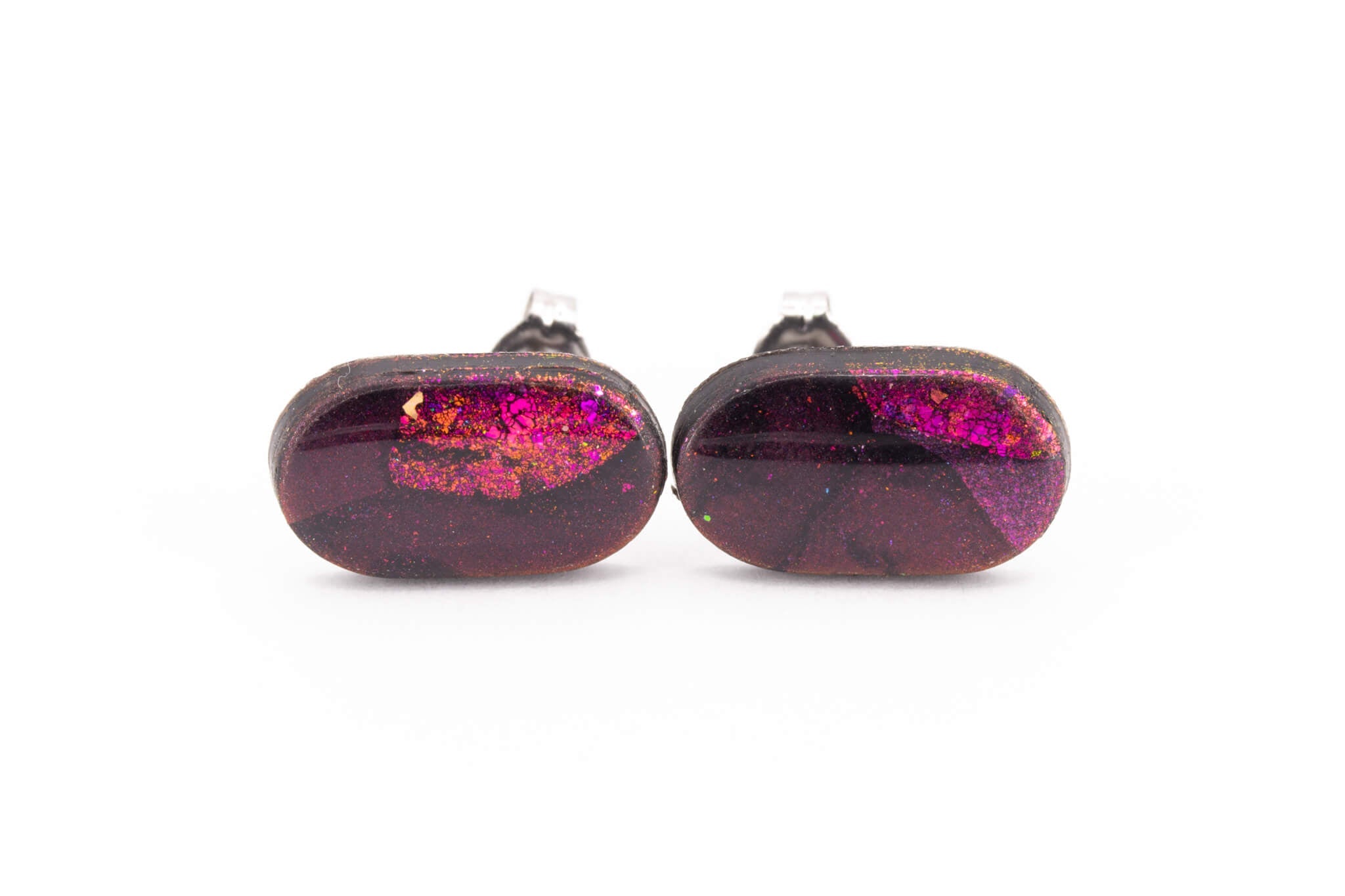 Galaxy Pill Stud Earrings - Pearl Moon Creations
