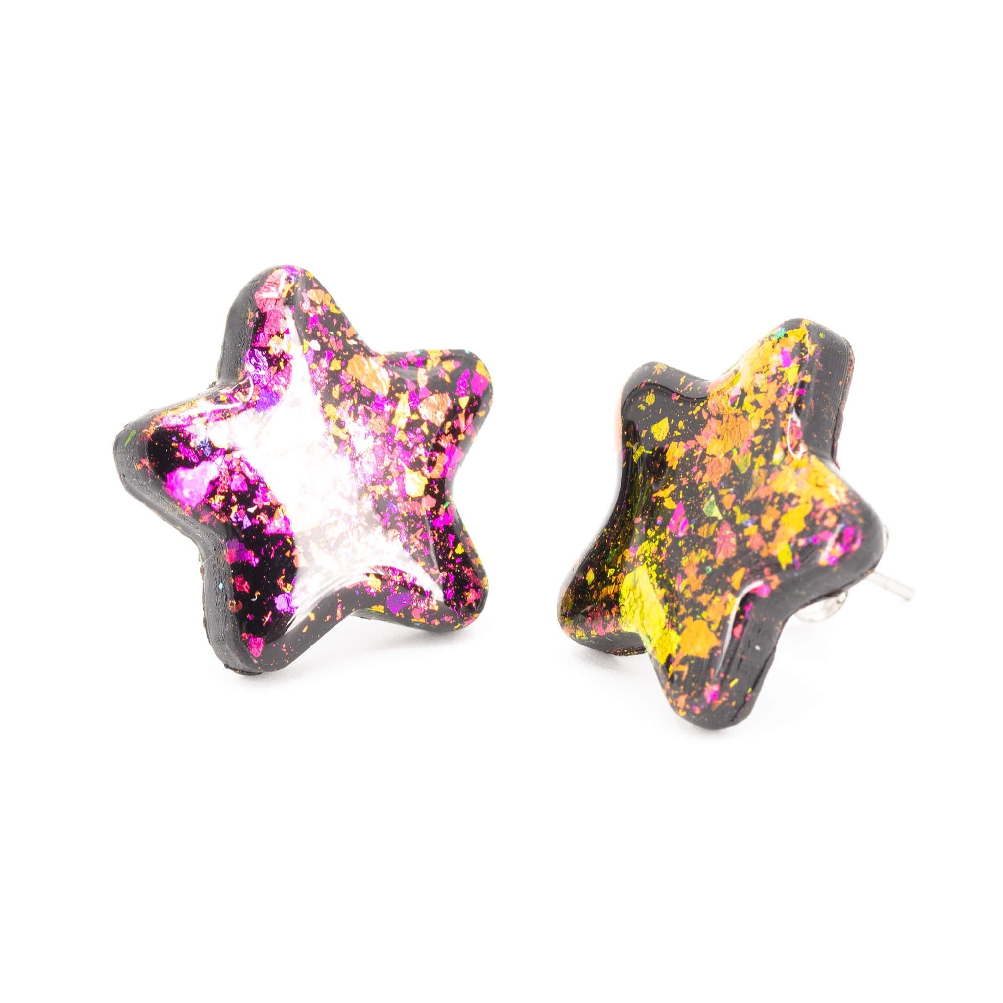 Galaxy Star Earrings - Pearl Moon Creations