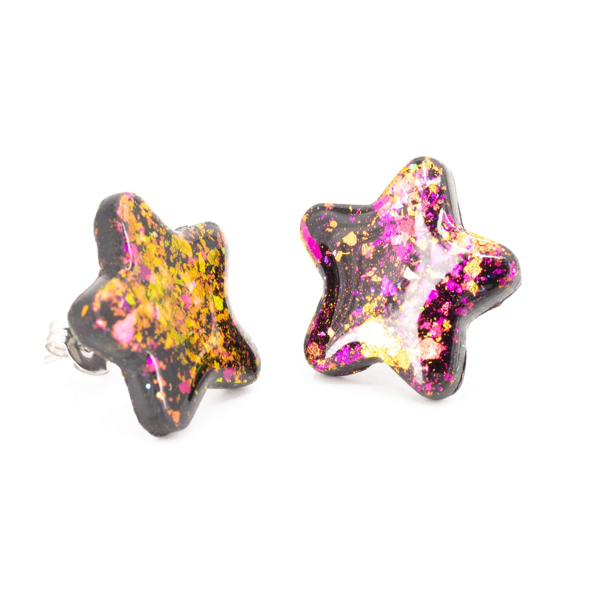 Galaxy Star Earrings - Pearl Moon Creations