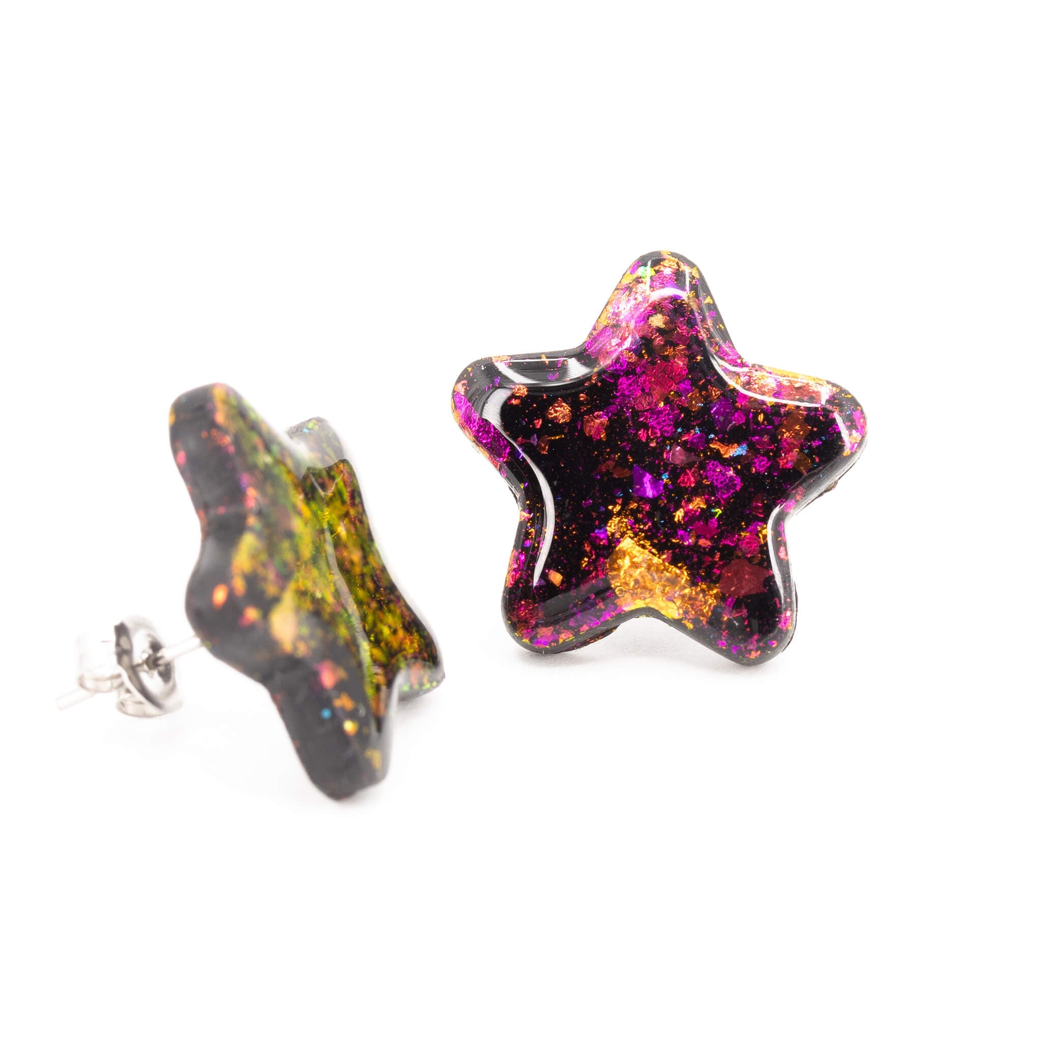 Galaxy Star Earrings - Pearl Moon Creations