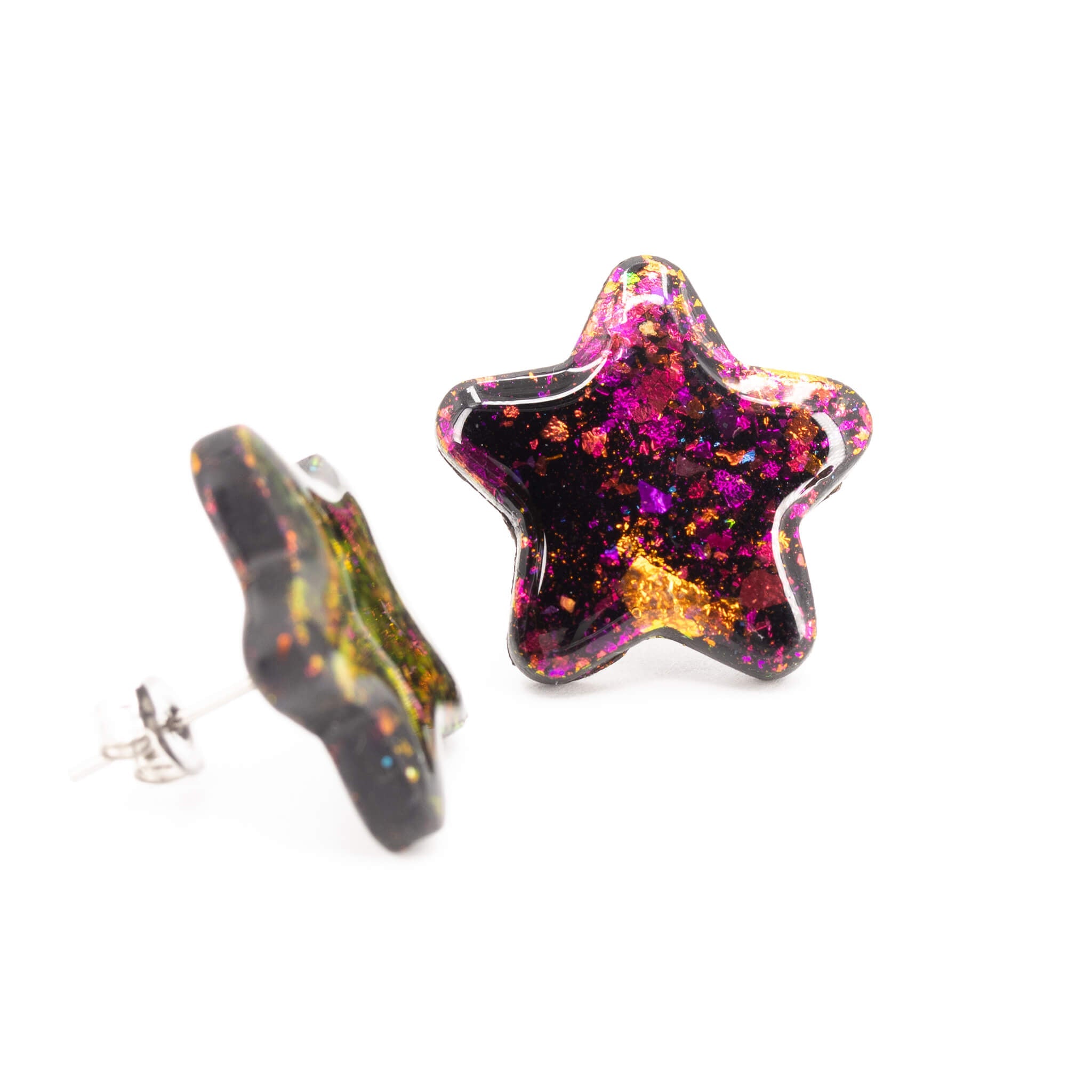 Galaxy Star Earrings - Pearl Moon Creations