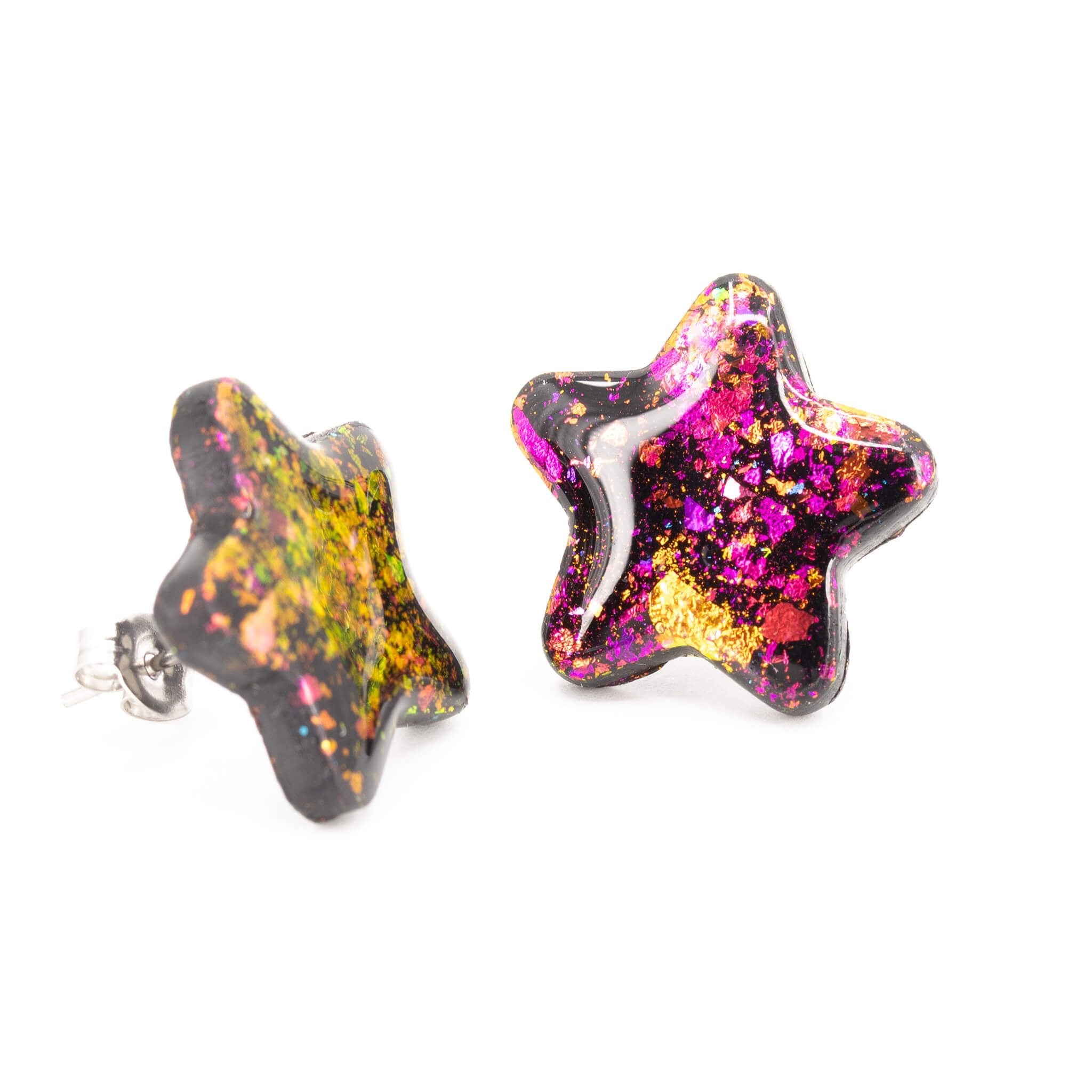 Galaxy Star Earrings - Pearl Moon Creations
