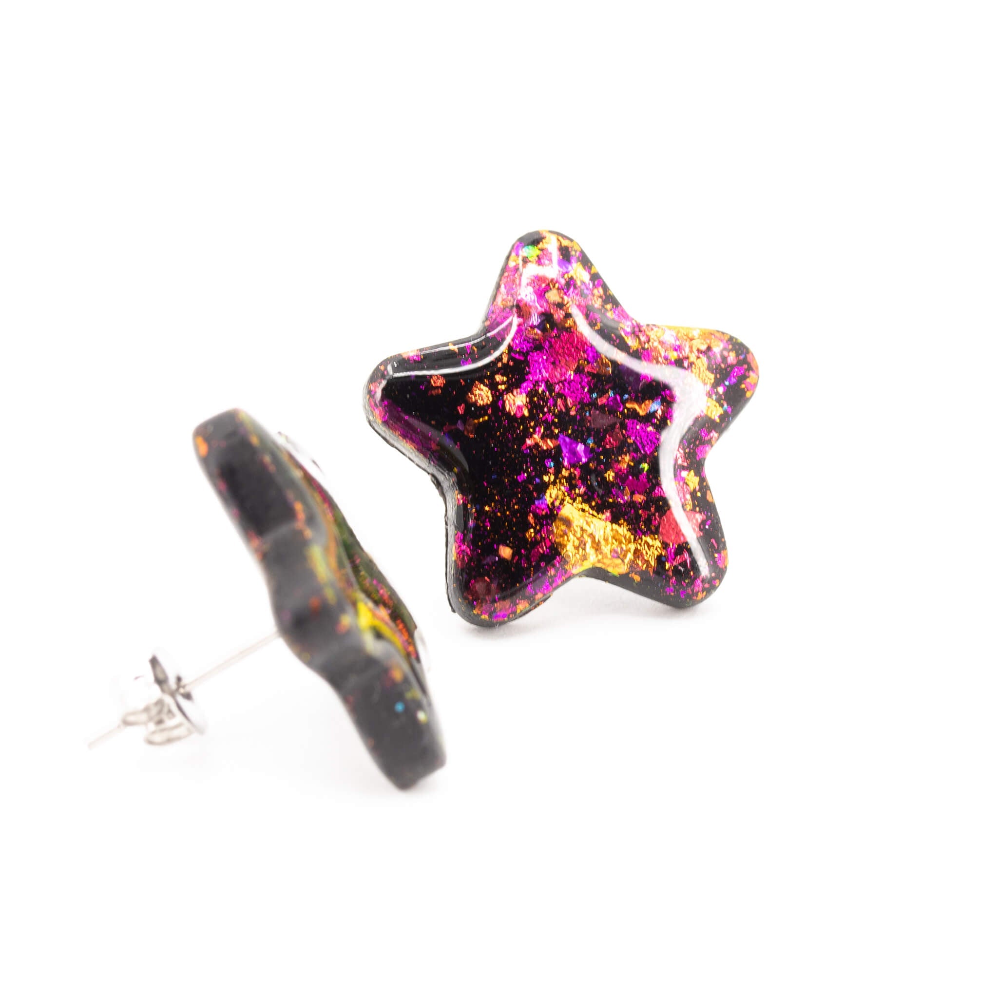 Galaxy Star Earrings - Pearl Moon Creations