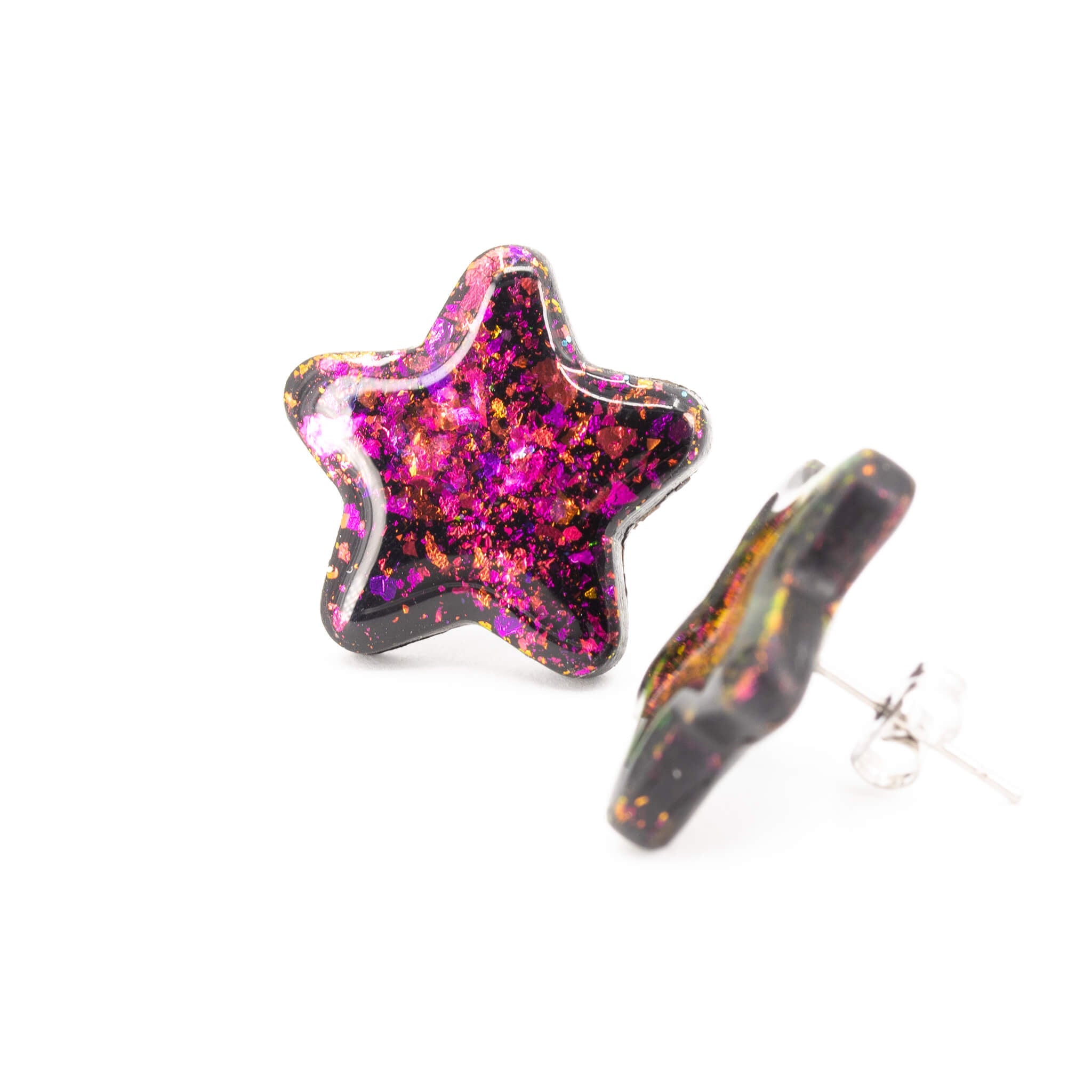 Galaxy Star Earrings - Pearl Moon Creations