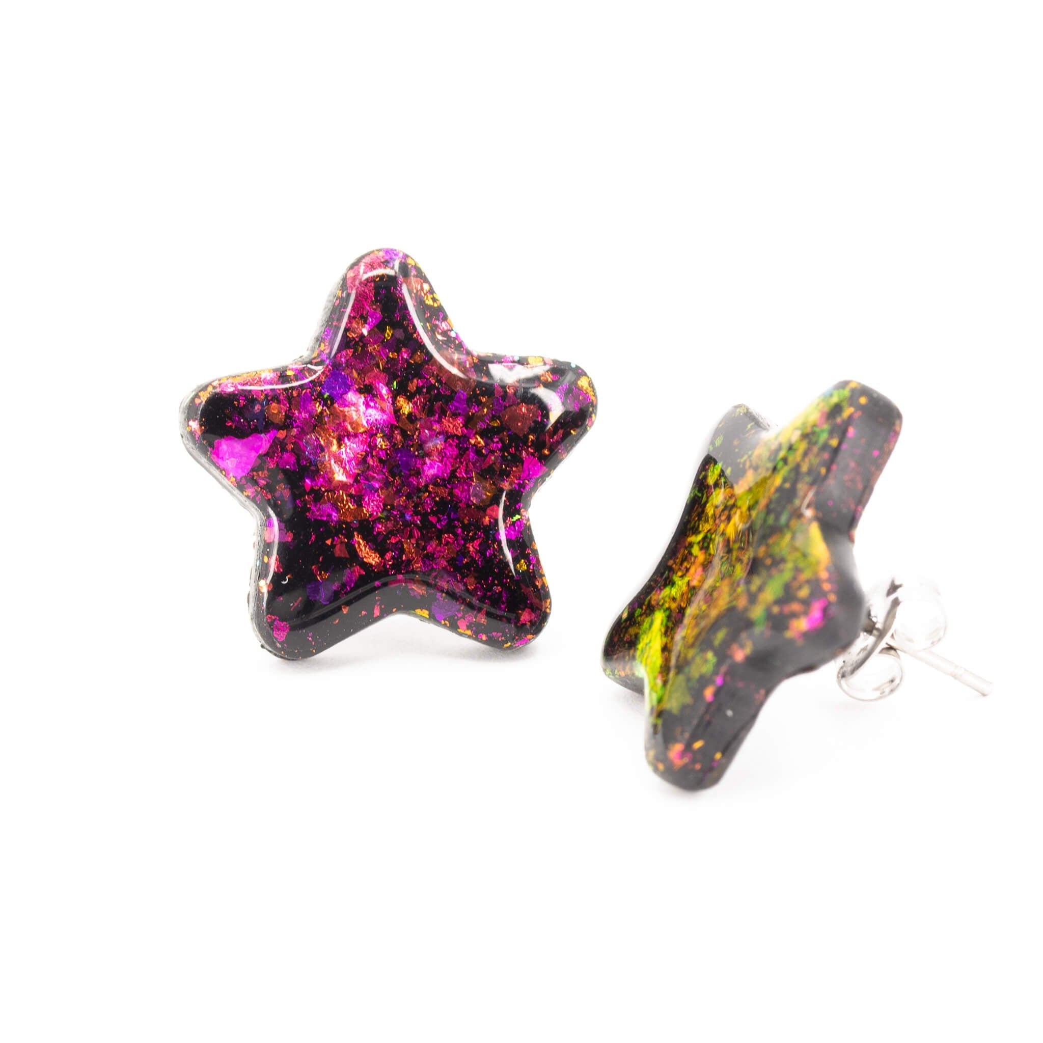 Galaxy Star Earrings - Pearl Moon Creations