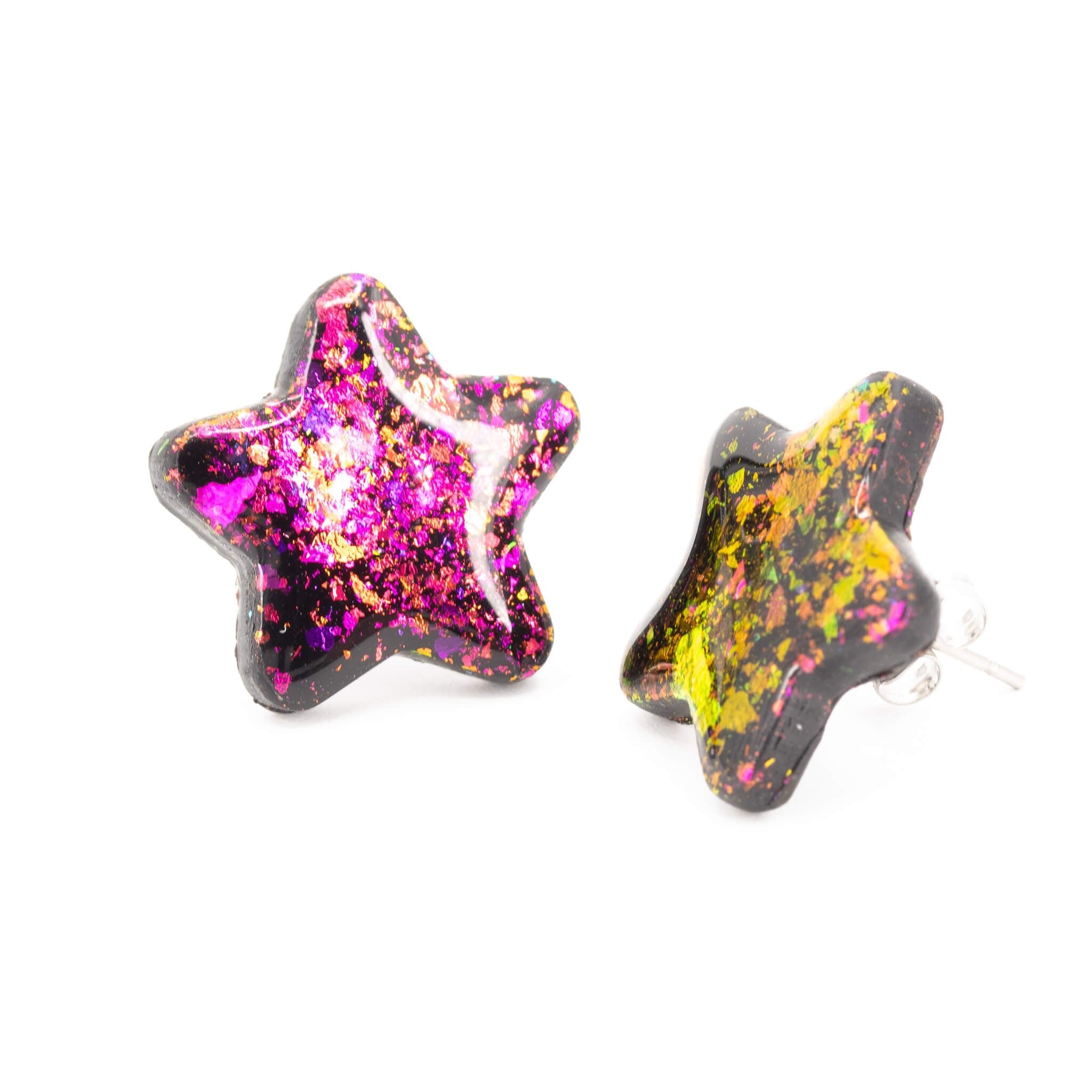 Galaxy Star Earrings - Pearl Moon Creations