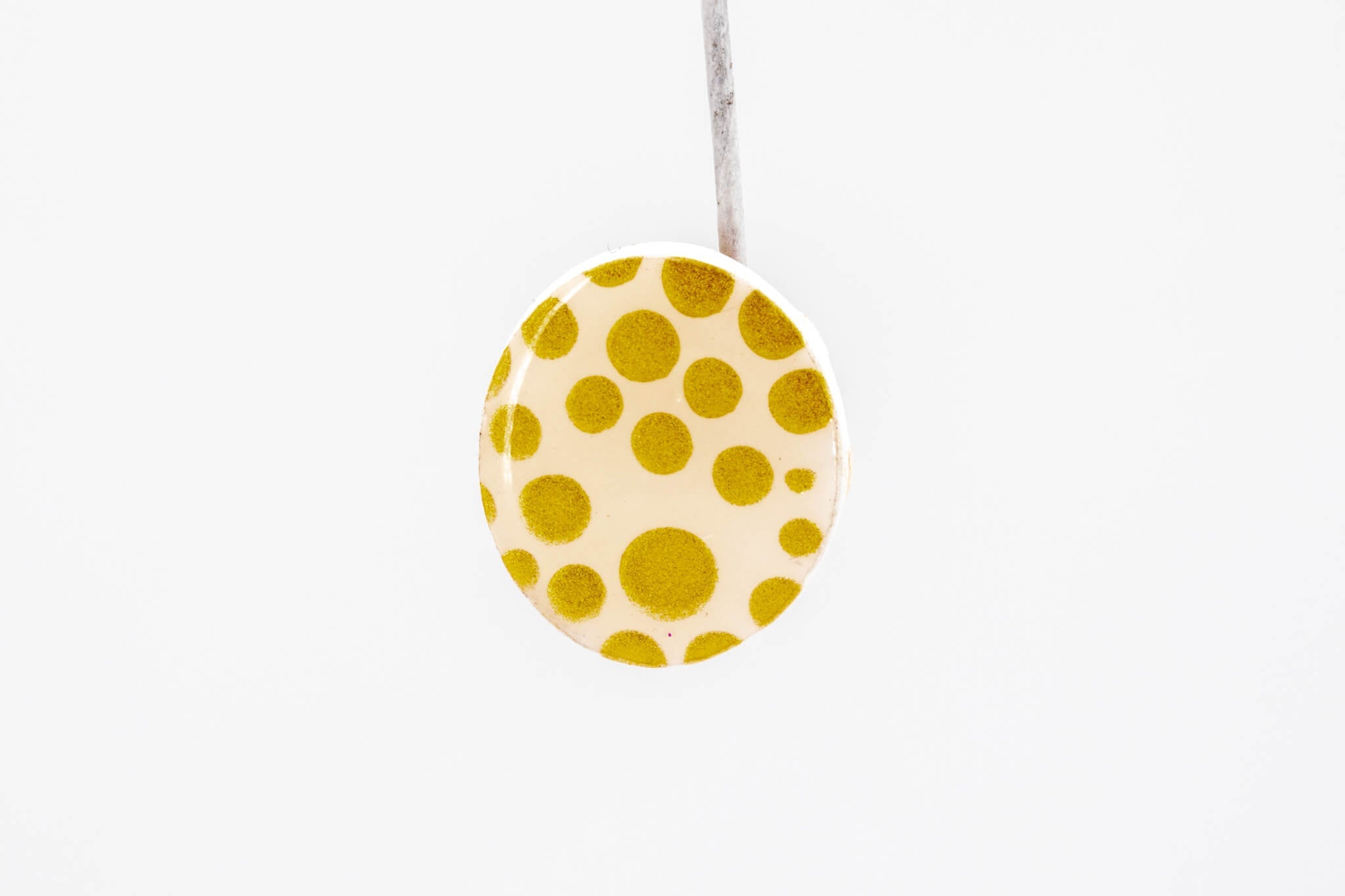 Gold Polka Dot Circle Earrings - Pearl Moon Creations