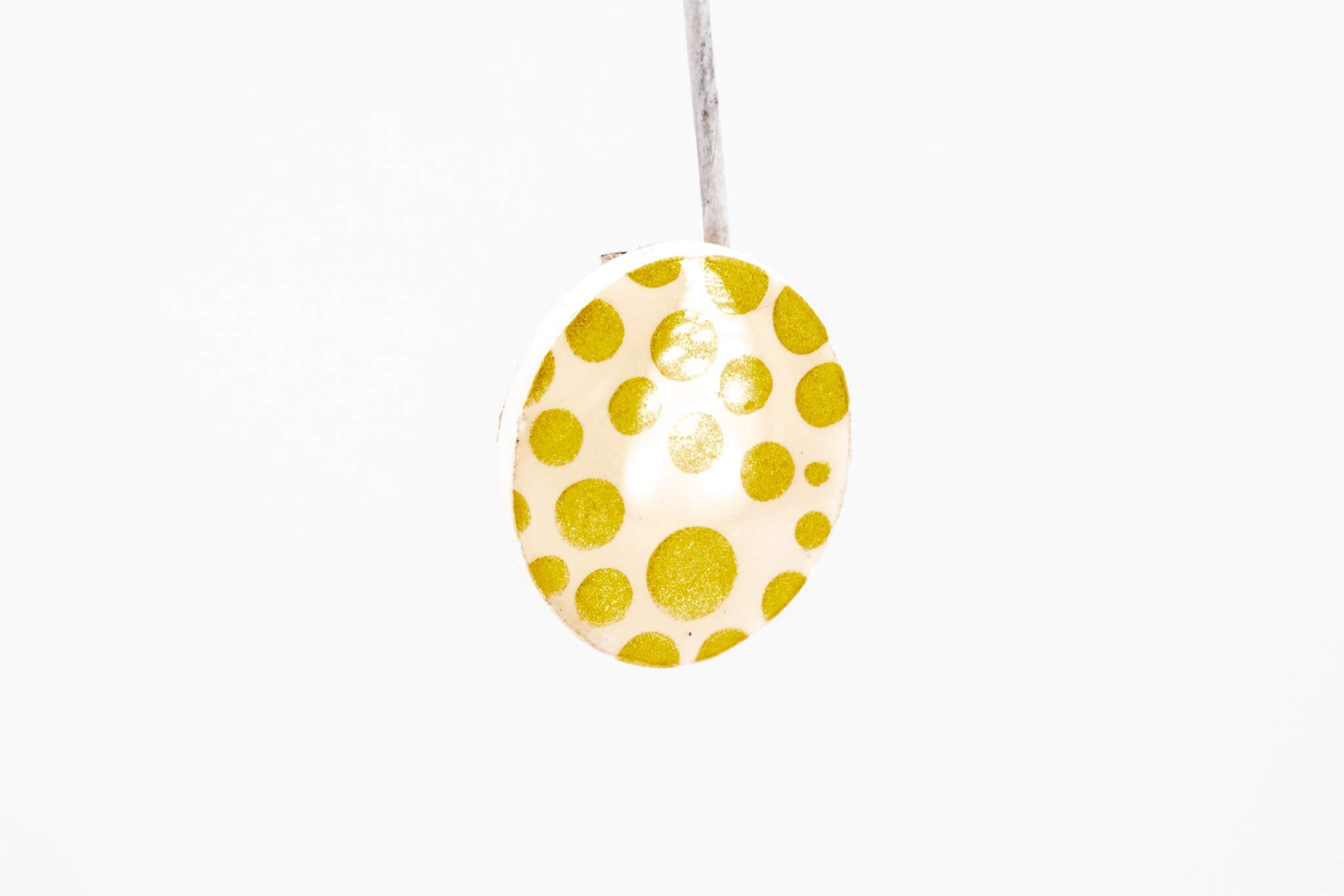 Gold Polka Dot Circle Earrings - Pearl Moon Creations