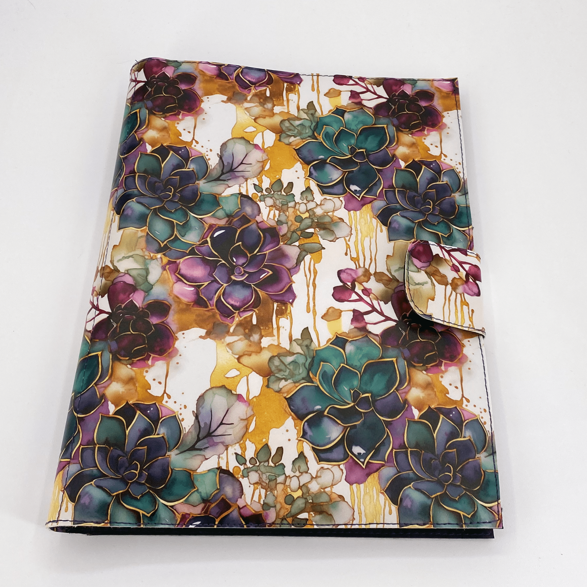 Golden Succulent Moondance Notebook Cover (Christy) - Pearl Moon Creations