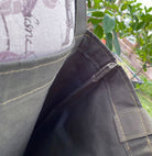 Green Canvas Monstera Tote - Pearl Moon Creations