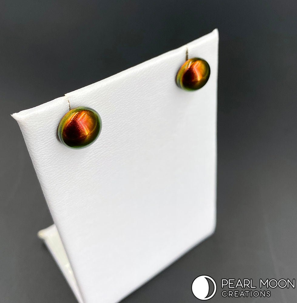 Green Color Shift Earrings - Pearl Moon Creations