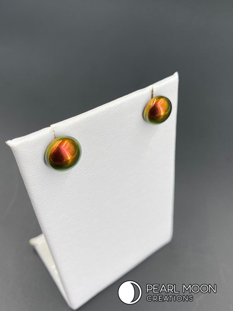 Green Color Shift Earrings - Pearl Moon Creations