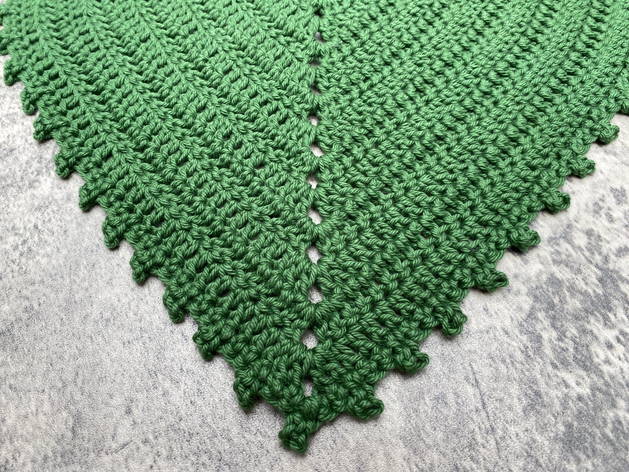 Green Crochet Bandana - Pearl Moon Creations