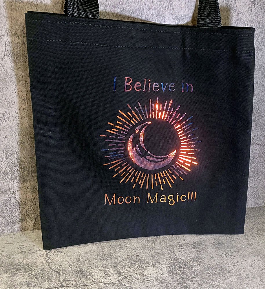 Holographic Moon Tote Bag - Pearl Moon Creations