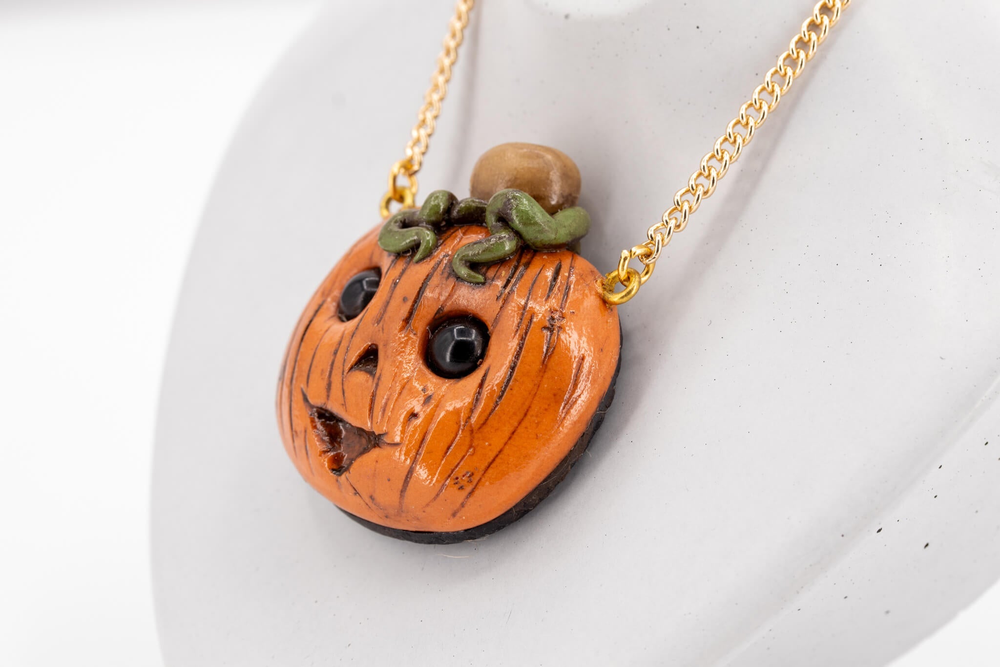 Jack o Lantern Necklace - Pearl Moon Creations