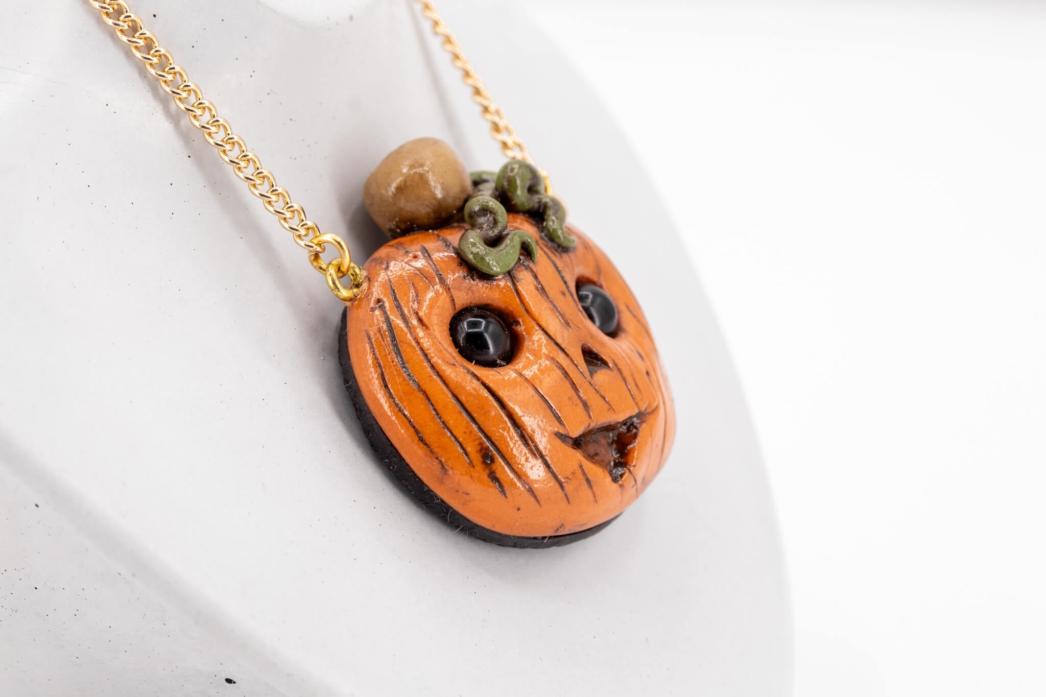 Jack o Lantern Necklace - Pearl Moon Creations