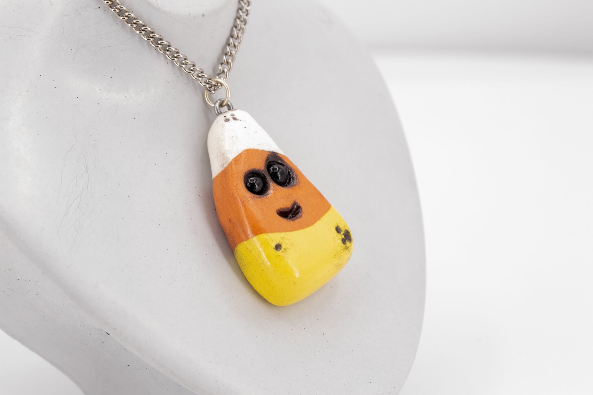 Kawaii Candy Corn Necklace - Pearl Moon Creations