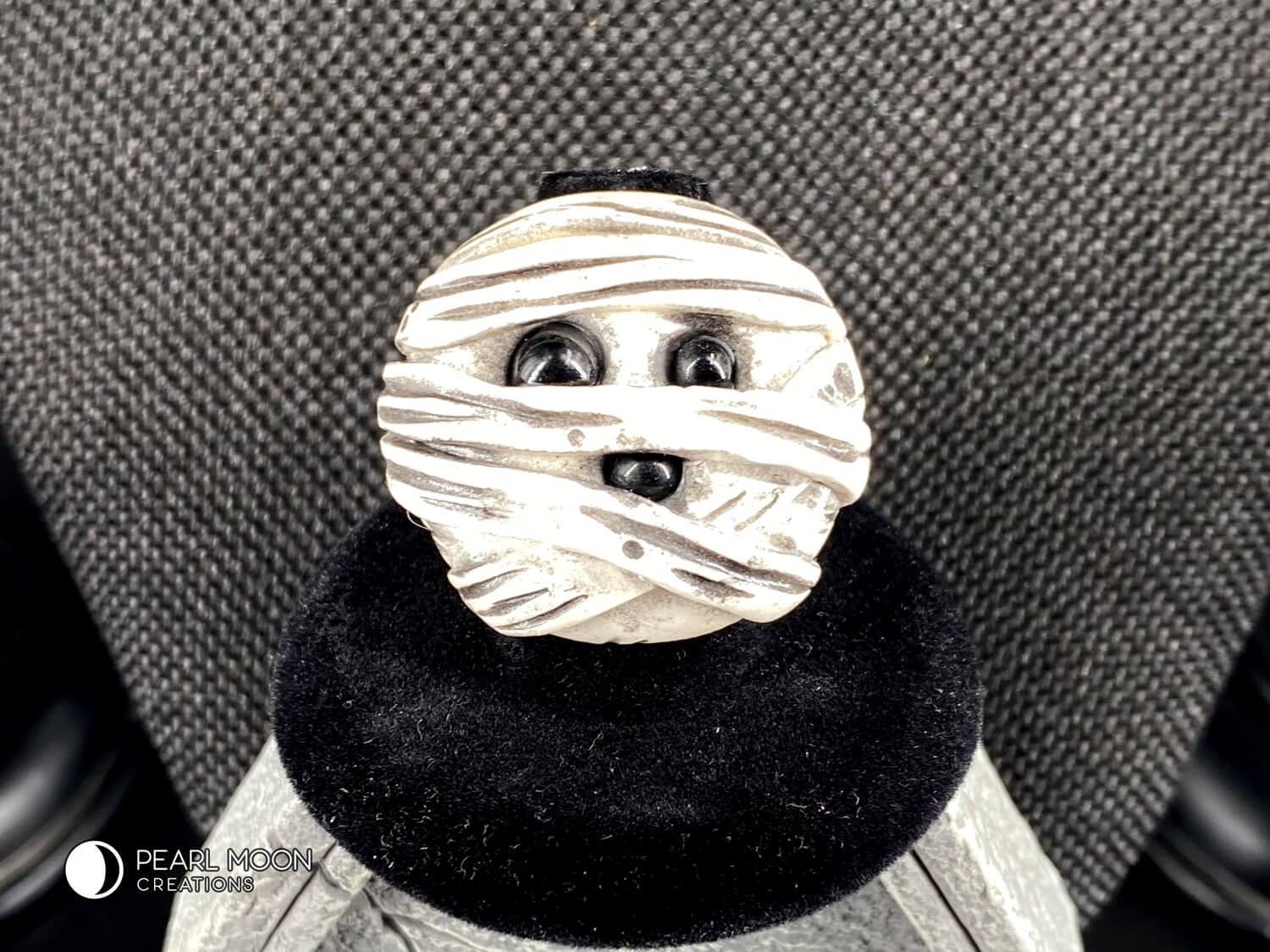 Kawaii Mummy Ring - Pearl Moon Creations