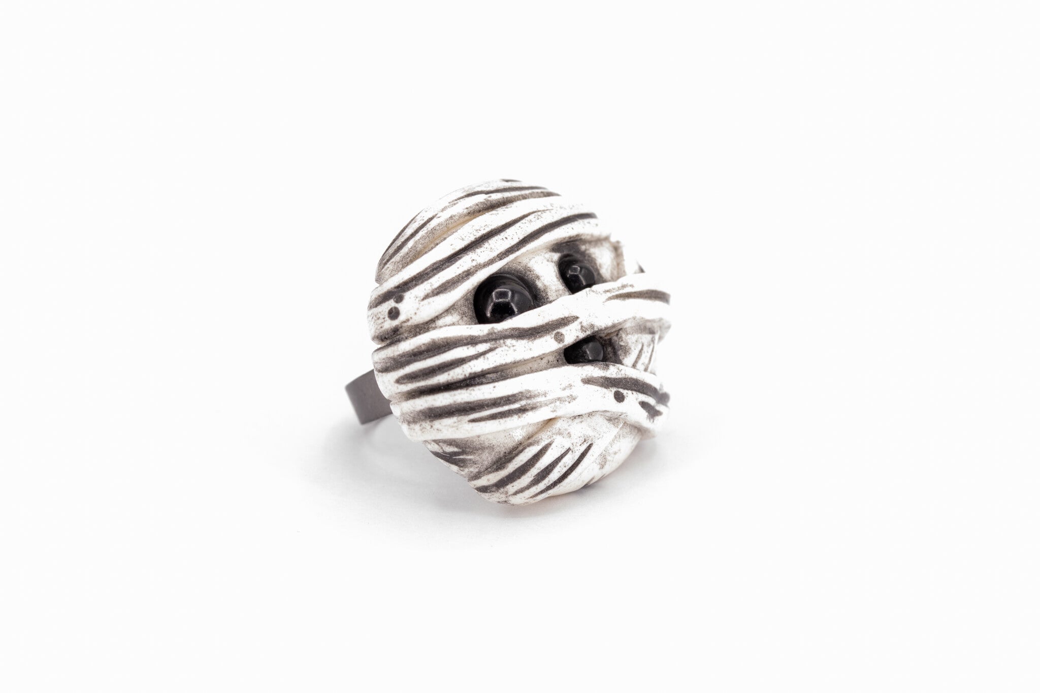 Kawaii Mummy Ring - Pearl Moon Creations