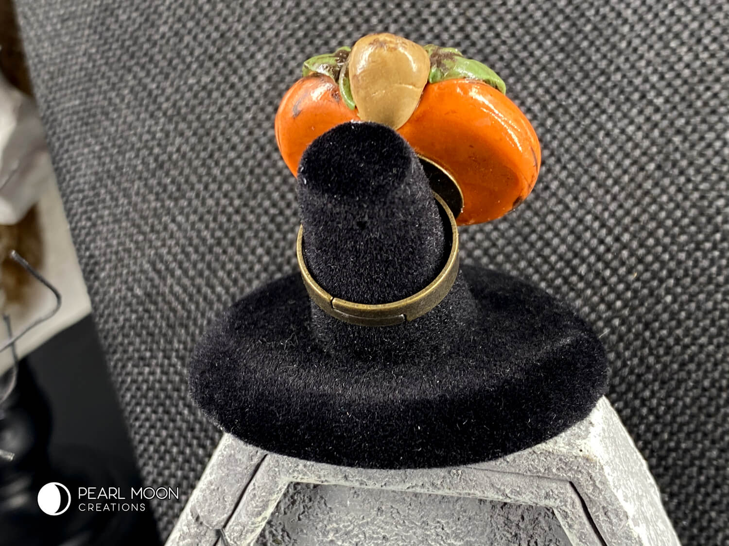 Kawaii Pumpkin Ring - Pearl Moon Creations