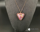 OOAK Burgundy Triangle Clay Necklace - Pearl Moon Creations