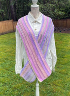 Pastel Striped Crochet Scarf - Pearl Moon Creations