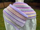 Pastel Striped Crochet Scarf - Pearl Moon Creations