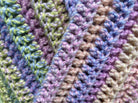 Pastel Striped Crochet Scarf - Pearl Moon Creations