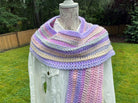 Pastel Striped Crochet Scarf - Pearl Moon Creations