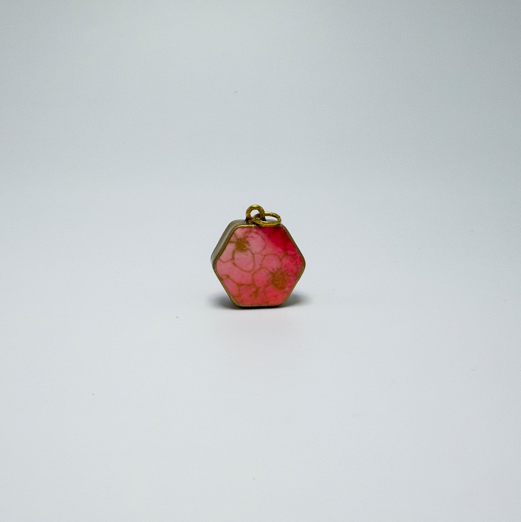 Pink Cherry Blossom Polymer Clay Charm - Pearl Moon Creations
